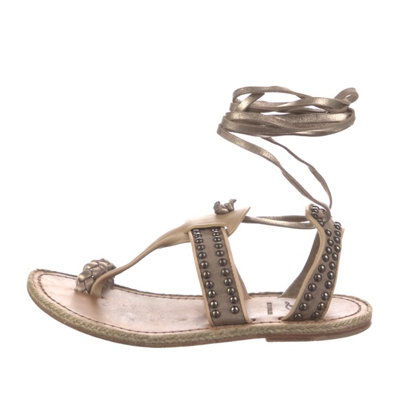 Louboutin wrap espadrilles sandals